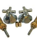 Two Valve Tub And Shower Trim Kit For American Standard Renu Series Chrome Finish Includes Stems Handles Flanges And Nipples