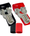 Beefy Copper Battery Terminal Connectors For Top Post Cars And Trucks SAE Standard Positive 19mm Negative 17mm Cone Clamps