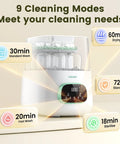 MOLWAY Upgraded Bottle Washer Pro, white all-in-one baby bottle sterilizer and dryer, countertop appliance.