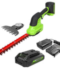 24V Cordless Hedge Shear And Shrubber With USB Battery And Charger Included No Fuss Lightweight Power Tool For Pruning And Shaping Bushes