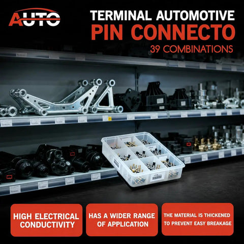 120 Piece Crimp Terminal Assortment Kit With 2.8mm 4.8mm 6.3mm Spade Terminals And 4.0mm Male And Female Bullet Terminals With Insulating Sleeves In Plastic Organizer Box, auto connector kit