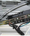 Close-up of 2 Pack Car Power Door Lock Actuators 12V 2 Wire Central Locking System Kit inside vehicle door on metal bracket.