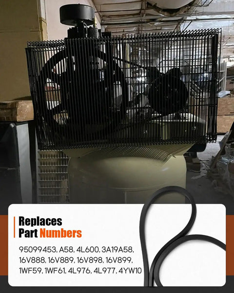 Beefed Up V Belt For Air Compressor Drive System Fits SS5 SS5L5 SS5N5 2340L5 2340N5 Replacement 95099453 A58 4L600