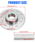Beefy 8 Hole 48 Tooth Chain Sprocket Hub for Predator 212cc shown with product dimensions