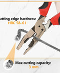 8.5 Inch 7 In 1 Linesman Pliers Set With Wire Cutter Stripper Crimper Bolt Extractor Reamer And Screw Shearing for Electricians cutting wire