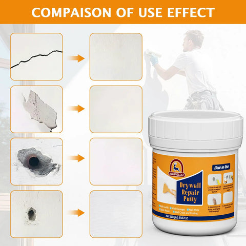 All Purpose Drywall Repair Kit 2 Pack With Scraper Spackle For Holes And Cracks Quick Dry Water Resistant Wall Patch For Plaster And Home Walls Safe Resin Formula No Harmful Ingredients Made For Easy No Mess Repairs
