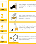 Instructions for applying Gray Ready Mix Concrete Patch For Spalls And Cracks In Concrete And Masonry Textured Finish Fast Dry Fix Up That Will Not Shrink Durable 1 Qt Pack Of 1