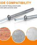 One Quarter Inch By One Inch Hammer Drive Anchors With Nails Masonry Fasteners For Concrete Brick And Block 50 Pack
