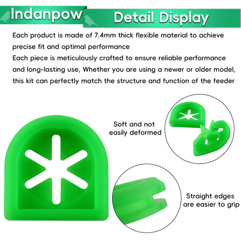Indanpow 8-Pack FlexPorts Replacement Compatible With Perky Pet 334-1SR Bird Feeder. Durable, Weather Resistant Ports For Easy Tool-Free Installation. Keep Your Wild Bird Feeders Flowin’ Like New In Seconds. Great Upgrade!