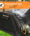 All Weather 6 Ft Picnic Table Cover With Waterproof 420D Oxford Cloth Heavy Duty Windproof UV Protection Adjustable Straps And Air Vent Fits 70 And 72 Inch Outdoor Tables Black in waterproof test.