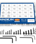 580 Piece Metric Screw Kit Pro Grade With M2 M3 M4 M5 Button Head Screws Bolts Nuts And Washers In 12 9 Carbon Steel labeled case