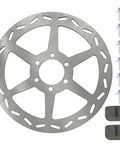 Rear Brake Disc Rotor with Pads Kit for Motovox MBX10 MBX11 Baja Doodle Bug DB30 Blitz Racer Coleman CT100U CC100X CK100 SK100 Mega Moto MM B80 Trail Master TAOTAO ATD80A RT100 Mini Bike Go Kart