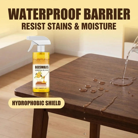 Beeswax Furniture Polish And Cleaner With Quick Fix Wood Repair Stick For All Wood Types Tables And Cabinets on table