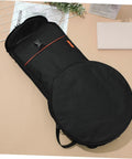 Flat Out Rugged Oxford Drum Pouch Waterproof Percussion Storage Case Built Boss Level For Studio Jams Gig Dates Weekend Campouts And Travel Hauls Black, top view showcasing black pouches and circular design.