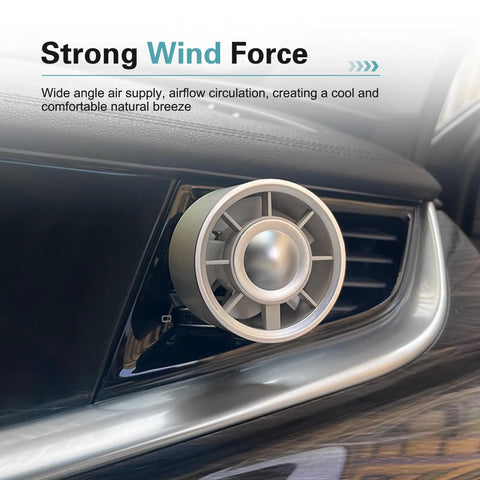 Portable Usb Car Vent Fan With Three Speed Gears And Adjustable Clip To Blast Out Stale Air And Serve A Crisp Cabin Breeze Cool Led Lighting Universal For Cars Trucks Suvs mounted on car vent