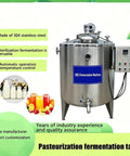 Industrial Grade Heavy Duty 500 Liter Milk Pasteurizer Machine With Plug And Play Temp Controls And Rugged Stainless Steel Build For Zero Hassle Dairy Operations, 300L stainless steel pasteurization fermentation tank.
