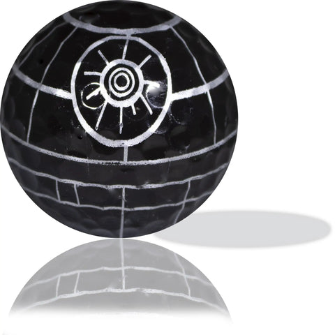 Space Wars Golf Ball And Tee Set Three Pack With Twenty Printed Tees Death Star design tournament quality