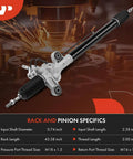 Hydraulic Power Steering Rack And Pinion For Honda Accord 2008 2009 2010 2011 2012 Left Hand Drive With Inner Tie Rods And Dust Boots