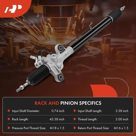Hydraulic Power Steering Rack And Pinion For Honda Accord 2008 2009 2010 2011 2012 Left Hand Drive With Inner Tie Rods And Dust Boots
