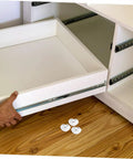 Heavy Duty Peel And Stick Caster Wheels 8 Pack Steel Rolling Casters for countertop installation near furniture drawer.