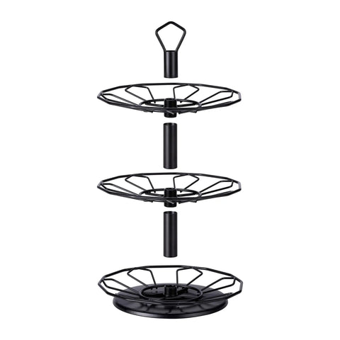 3-tier metal K Cup Holder Carousel, 7.4 inch wide with 360 degree rotation and 21 pod capacity, ideal for Keurig pods