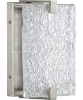 LED Stone Glass Wall Sconce In Brushed Nickel ADA Compliant Modern Dope Lighting For Hallways And Bathrooms Energy Efficient Ambient Glow Easy Mount Hardware