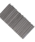 Pro Grade Jewelry Anvil Chisel Set With Steel Punch Stamp Kit, 20 steel sticks for crafting and metalwork displayed in a row