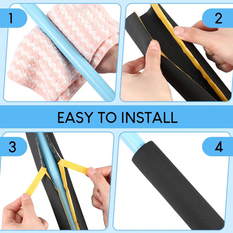 24 Pack Self Adhesive Foam Pipe Insulation Tubes For Three Quarter Inch Water Lines Pre Slit Quick Fit Covers Easy Install