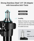 Dope Air Cushioned Aluminum Light Stand Extends To 110 Inches, 9.2 Ft For Softboxes with stainless steel 1/4 inch adapter