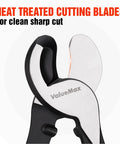 Close-up of heat treated cutting blades of 10 Inch Heavy Duty Wire Cutter Handles 4/0 Aluminum And 2/0 Copper Like A Champ Ergonomic One Hand Cable Pliers.