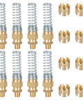Air Brake Fittings Kit Beefed-Up Brass DOT 3/8 Inch Hose To 3/8 Inch Male End Connector With Spring Guard, SAE J1402 Compatible