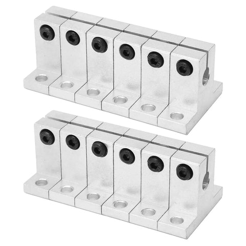 12 Piece Aluminum Alloy Linear Motion Rail Support Kit For CNC Shaft Guides And 3D Printers Low Friction Design Durable Rails Stable Mounts Built To Be A Workhorse For Precise Reliable Motion In Special Machinery, two aluminum rail supports