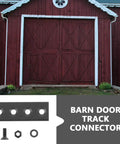 Heavy Duty Sliding Barn Door Hardware Connector Track Bracket Set For Strong Rail Support Easy Install Black Finish Versatile
