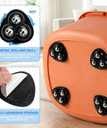 Self Adhesive 360 Swivel Appliance Sliders On Kitchen Countertops 16 Pack Slick Metal Ball Furniture Casters Total Game Changer Countertop Glider For Coffee Maker Blender Oven Easy Peasy Slide on an orange container