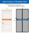 Magnetic Screen Door Fits 32x80 Inch Door, 34x81 Mesh, diagram showing how to measure for correct screen fit