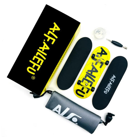 Pro Fingerboard 32mm Wooden Deck With Deep Concave, 5 Layer Maple Construction, CNC Trucks, Precision Bearings, kit view