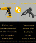Comparison of Cordless Hot Glue Gun For Arts And Crafts And DIY, Dewalt 20V Battery Compatible, showing design differences