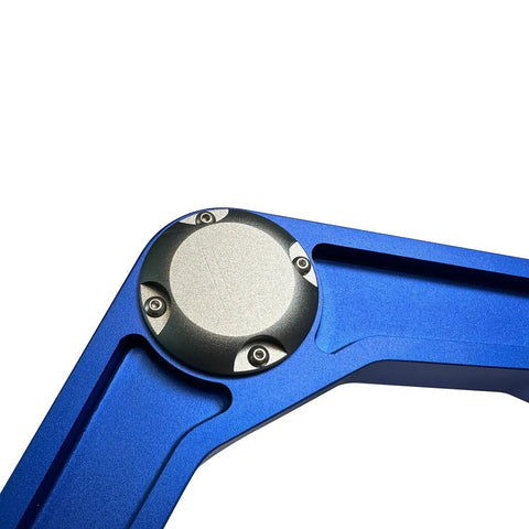 Close-up of Heavy Duty Forged Upper Control Arms for 2-4 Inch Lift, CNC Machined 6061 Aluminum, showing adjustable end bushing