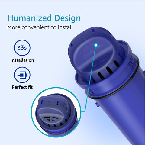 CF10A Water Filter Replacement with humanized design for Pur pitchers and dispensers, focus on easy installation and perfect fit.
