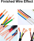 Drmoxin Electric Automatic Wire Stripper Machine Heavy Duty Cable Twisting And Cutting Tool 220V finished wire effect with various cables.