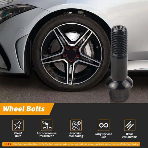 20 Piece Lug Bolt Kit With Heavy Duty Nuts Perfect Fit For Your Benz Glc X253 Gle W166 And S Class W223 High Strength Steel Ensure Tight Lockup And Smooth Rides Year After Year. wheel bolt on Benz rim