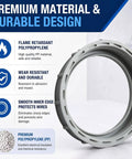 50 Pack 2 Inch Gray Plastic Conduit Bushings Heavy Duty Insulating Sleeves showing detailed design features like flame retardant polypropylene.