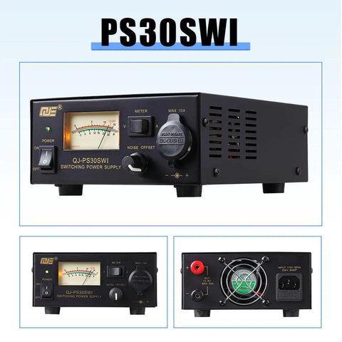 Ultra Low Noise Switching DC Power Supply 30A 13.8V For CB Ham Mobile Transceivers With Noise Offset 110V AC Input Cooling Fan