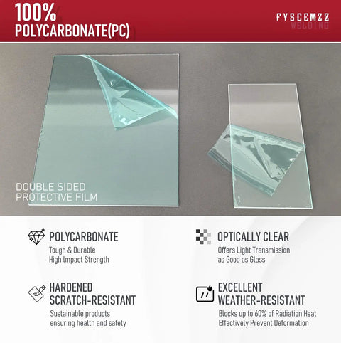 10 Pack Replacement Welding Helmet Clear Lens Kit 770858 Inner And Outer Protective Lenses For Auto Darkening Helmets