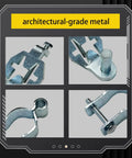 Heavy Duty T Post Gate Hinge Kit For 1-5/8 Inch Chain Link Fence Gate Posts Galvanized Steel components close-up