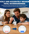 Hard Water Test Kit 10ml Quick Home Water Quality Check With Testing Solution Measuring Cup And Tube Stopper Fast Accurate Hardness Testing For On The Go Water Quality family testing water in a cup