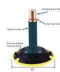 Six-Inch Vacuum Suction Cups With Metal Handle, Brass Pump, 150 lbs Capacity, Highlighted Features
