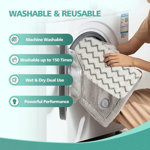 4 Pack Microfiber Steam Mop Replacement Pads For S1000 Series S1000A S1000C S1000WM S1001C S2001 Dirt Grip Washable And Reusable For A Quick Deep Clean On Hard Floors