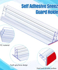 30 Pack 3x1 Inch Sneeze Guard Gripper Sign Holders With Adhesive For Desks, Shop Floor Displays, Wall Mounts, Store Vendor Events, Warehouse, Clear Great For Counters, Displays And Shelves On The Shop Floor PVC sign holder