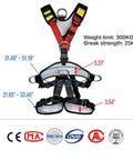 Climbing Safety Belt For Outdoor Tree Climbing, Adjustable Quick-Dry Nylon Harness With Sturdy D-Rings, 300 Kg Weight Capacity